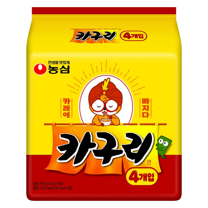 카구리 면 125g, 4개 대표 이미지 - 밥 말아먹으면 맛있는 라면 추천