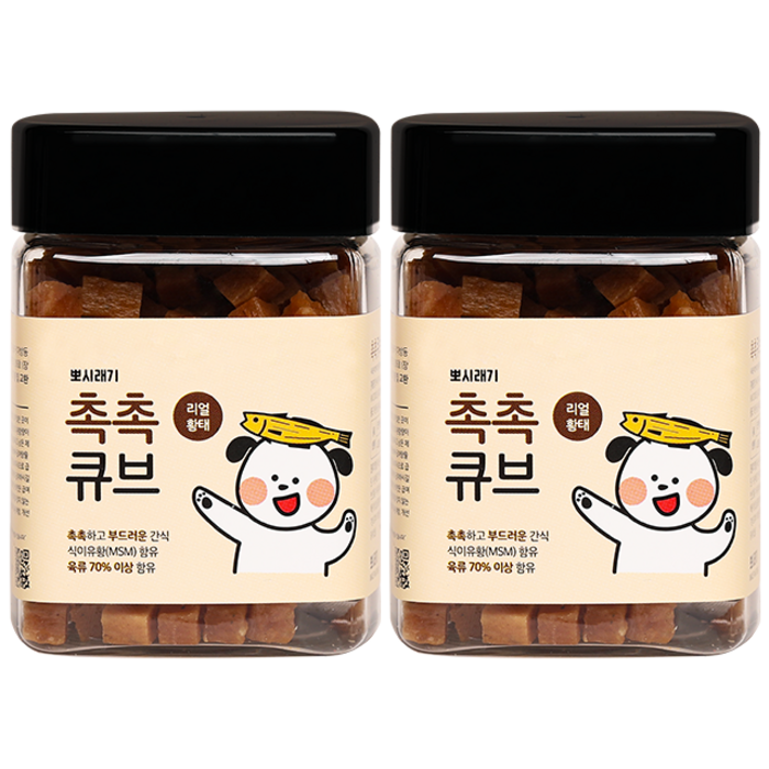 뽀시래기 강아지 촉촉큐브 180g, 황태, 2개 대표 이미지 - 강아지 황태 추천