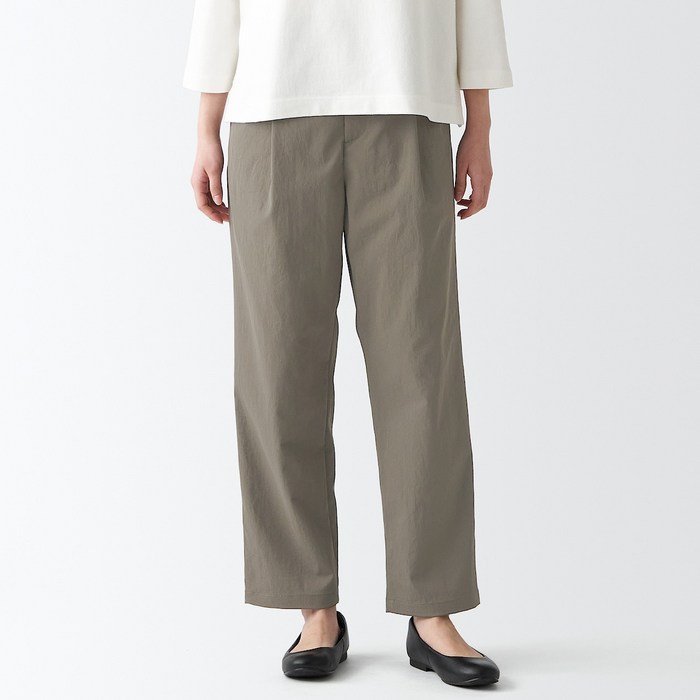 무인양품 여성용 발수 스트레치 치노 턱 팬츠 BEH10ZZZ 대표 이미지 - 치노팬츠 추천