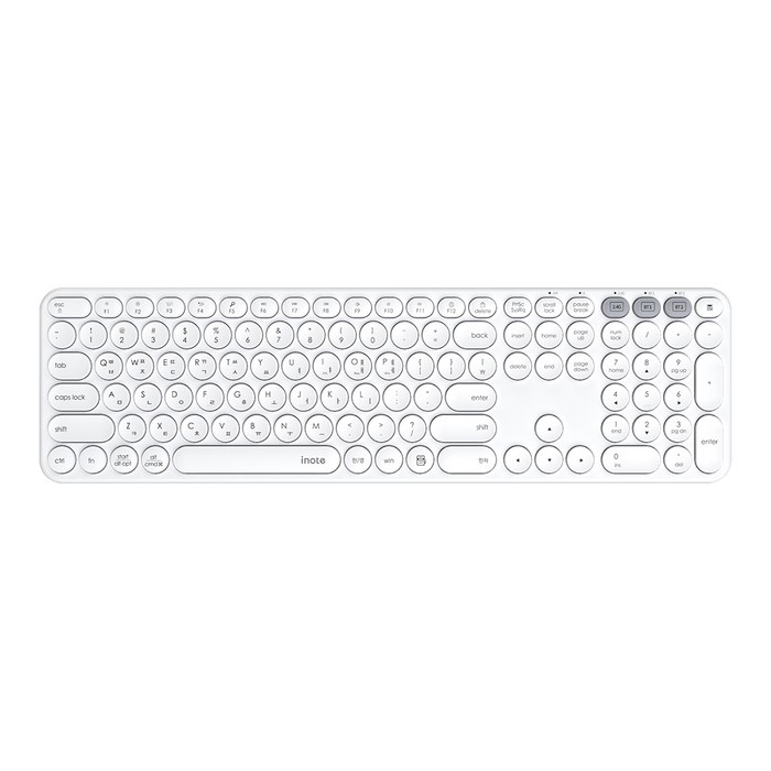 아이노트 블루투스 무선 멀티 커넥트 키보드, white, K50RB, 일반형 대표 이미지 - 아이노트 키보드 추천