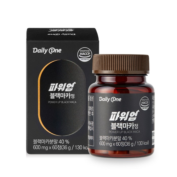 데일리원 파워 업 블랙마카 정 36g, 60정, 1개 대표 이미지 - 블랙마카 추천