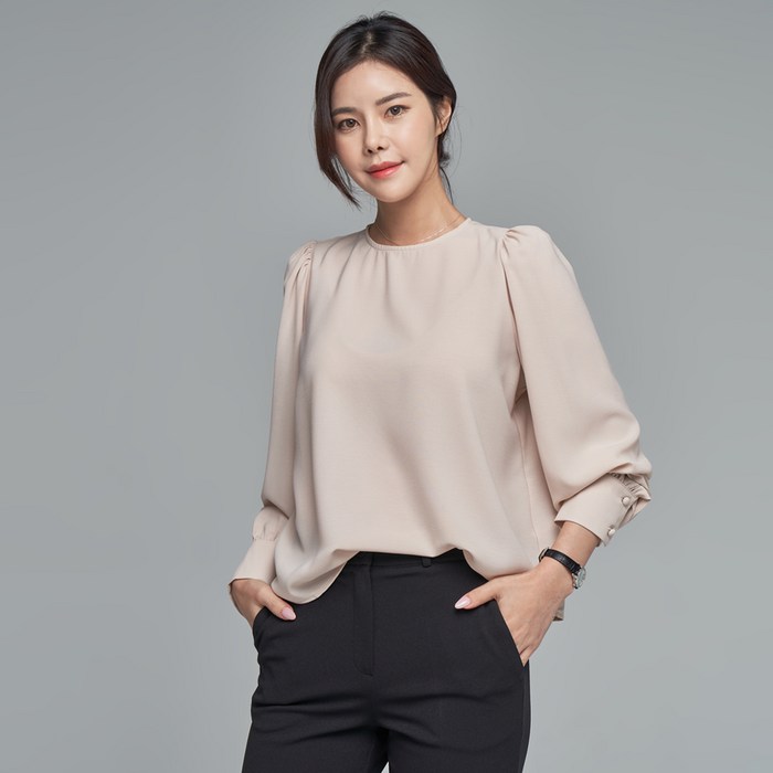 윈디윈디 여성용 러블리 링클프리 데일리 오피스룩 셔링 블라우스 D08I7_wb3060 대표 이미지 - 벌룬블라우스 추천