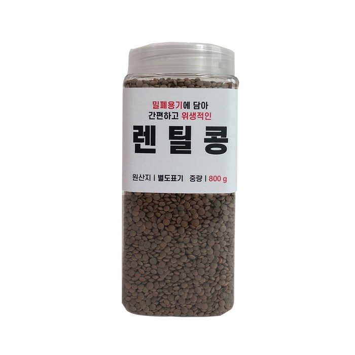 대한농산 통에담은 렌틸콩, 800g, 1개 대표 이미지 - 렌틸콩 추천