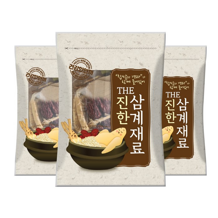 찹쌀과 견과가 함께 있어 더 진한 삼계 재료, 3개 대표 이미지 - 삼계탕 찹쌀 추천