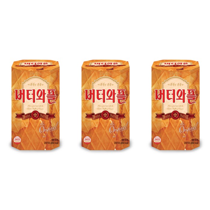 버터와플 중, 135g, 3개 대표 이미지 - 달달한 과자 추천