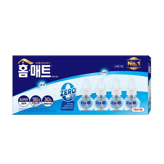 홈매트 리퀴드 제로 모기 살충제 리필 4p, 116ml, 1개 대표 이미지 - 살충제 추천