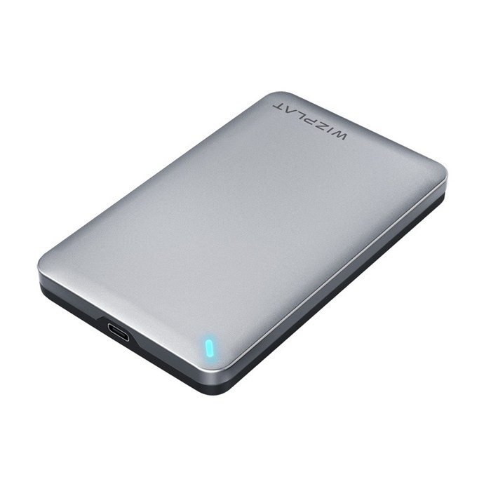 위즈플랫 USB3.2 Gen2 휴대용 외장하드 및 외장 HDD SSD 케이스 2.5인치 C타입, FHD-254UC 대표 이미지 - 외장SSD 추천