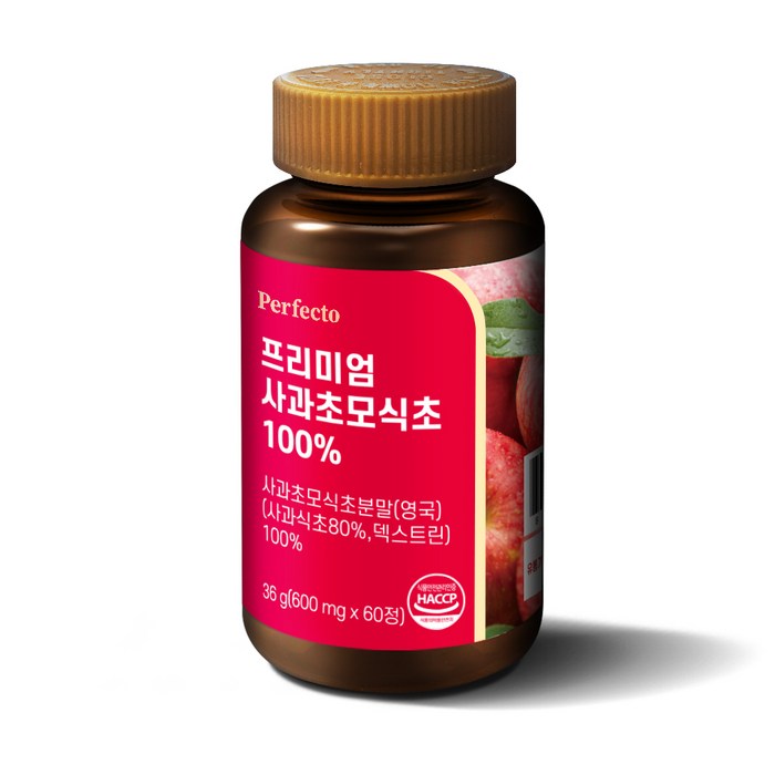 퍼펙토 프리미엄 사과초모식초 100% 영양제 36g, 1개, 60정 대표 이미지 - 식초 추천
