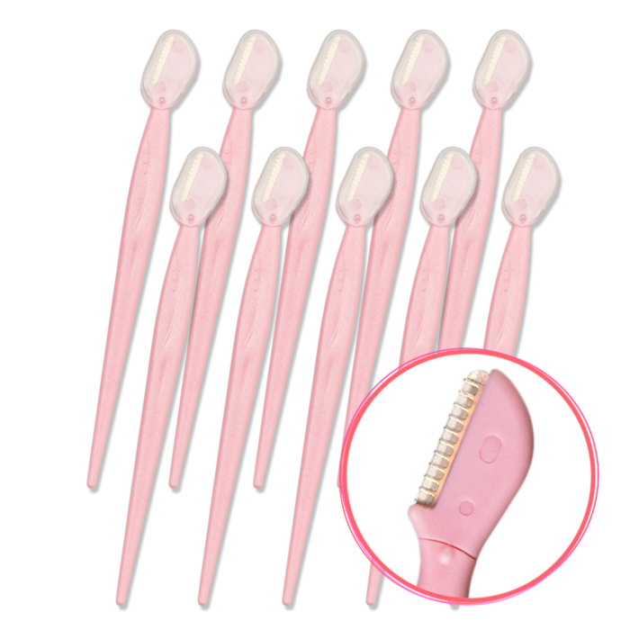 래쉬톡 부분 눈썹 칼, 핑크, 10개 대표 이미지 - 눈썹칼 추천