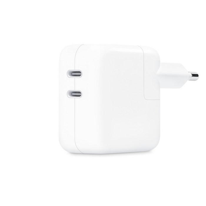 Apple 35W 듀얼 USB-C 포트 전원 어댑터 MNWP3KH/A, 1개 대표 이미지 - 애플 정품 멀티포트 추천