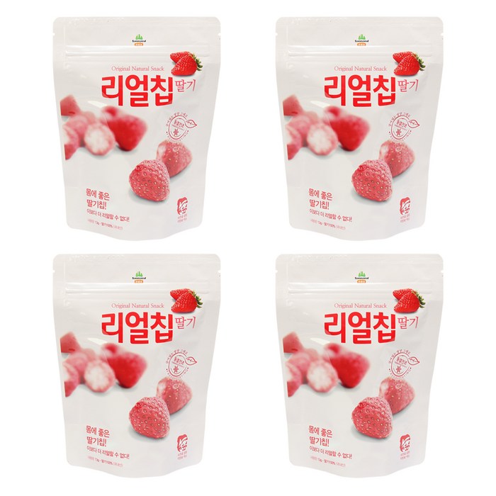 산마을 동결건조 리얼칩 딸기, 13g, 4개 대표 이미지 - 건조 딸기 추천