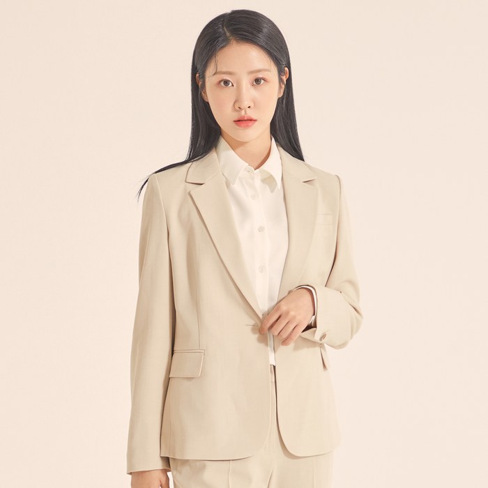 로엠 여성용 앵커 린넨라이크 싱글 자켓 대표 이미지 - 싱글 자켓 추천
