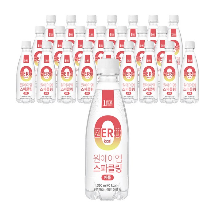 원에이엠 스파클링 애플 탄산수, 24개, 350ml 대표 이미지 - 수입생수 추천