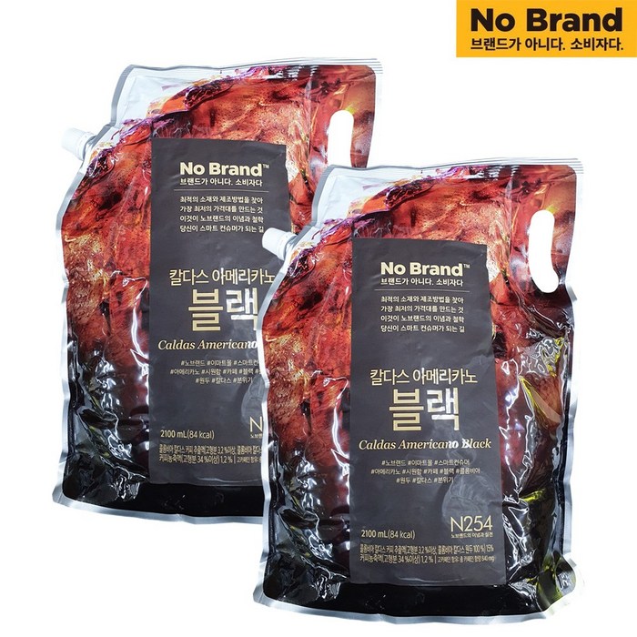 노브랜드 칼다스 아메리카노 블랙2.1L x 2, 2.1L, 2개 대표 이미지 - 아이스 아메리카노 추천