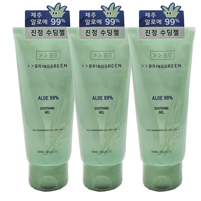 브링그린 알로에 99% 수딩젤 300ml, 300ml, 3개