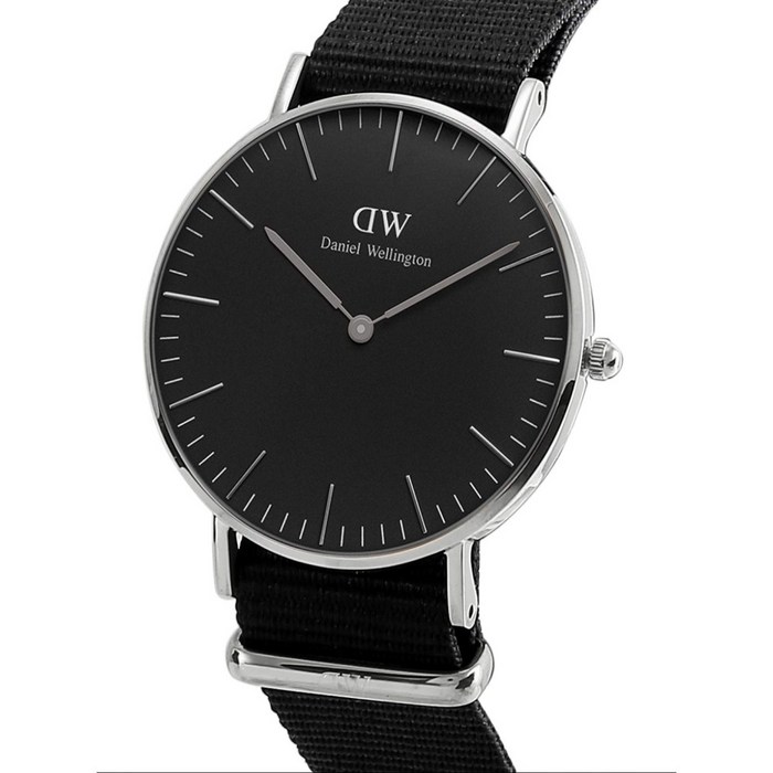 다니엘 웰링턴 시계 남녀공용 DW00100151 클래식 블랙 실버 36mm 손목시계 대표 이미지 - 다니엘웰링턴 시계 추천