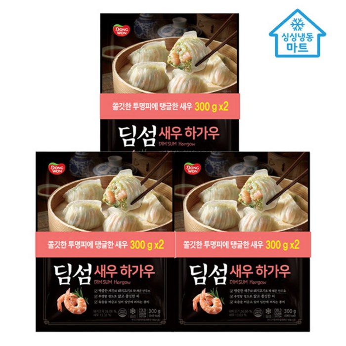 [동원 F&B] 동원 딤섬 새우하가우 300g x 6봉, 상세 설명 참조 대표 이미지 - 새우만두 추천