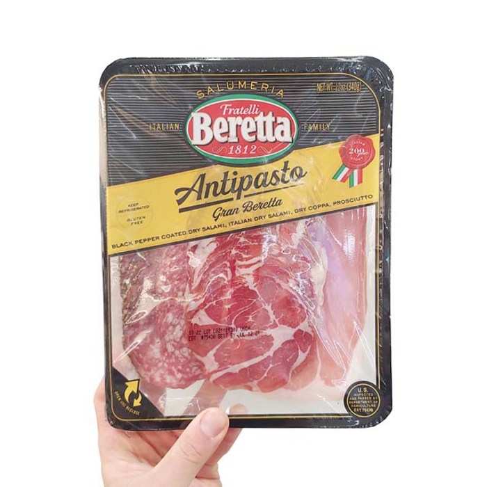 [코스트코]안티파스토 트레이 340g 살라미 프로슈토 드라이코파 와인안주 FRATELLI BERETTA ANTIPASTO DRY COPPA SALAMI PROSCIUTTO, 종이박스에 아이스팩(가을겨울) 대표 이미지 - 프로슈토 햄 추천