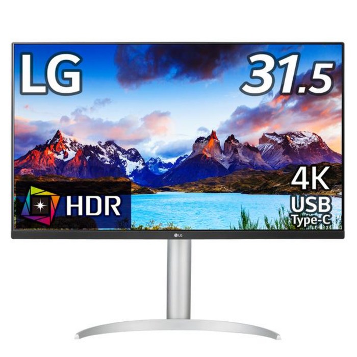 LG전자 32UP550-W 31.5형 4K 3840×2160 모니터/USB Type-C/PD 96W/Super Resolution + / HDR 색상 조정 기능 Free Sync, 상세페이지 참조 대표 이미지 - LG전자 4K UHD 모니터 추천