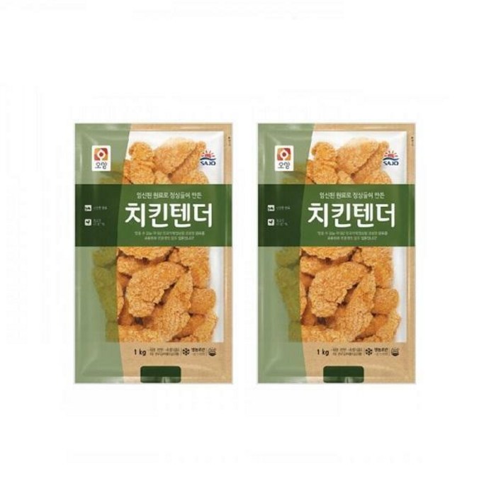 사조오양 오양 치킨텐더, 1kg, 2개 대표 이미지 - 치킨너겟 추천