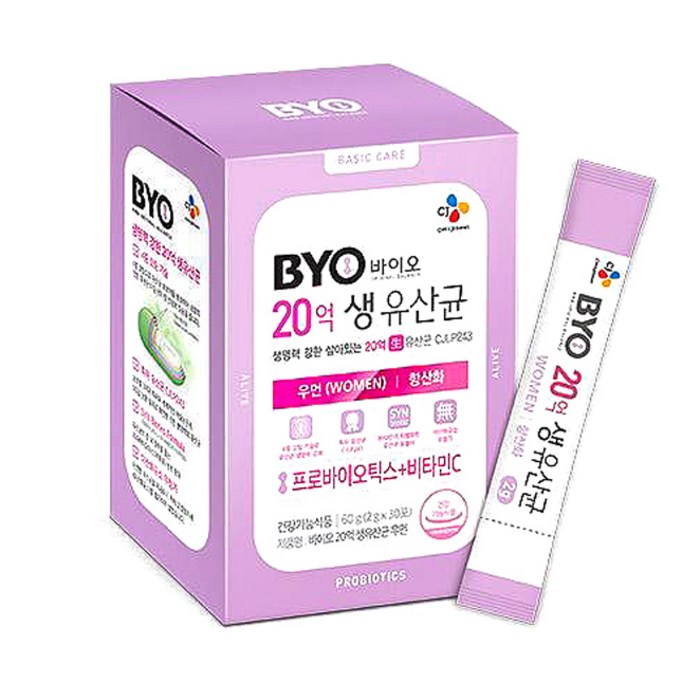 BYO 20억 생유산균 우먼, 2g, 30개 대표 이미지 - BYO 유산균 추천