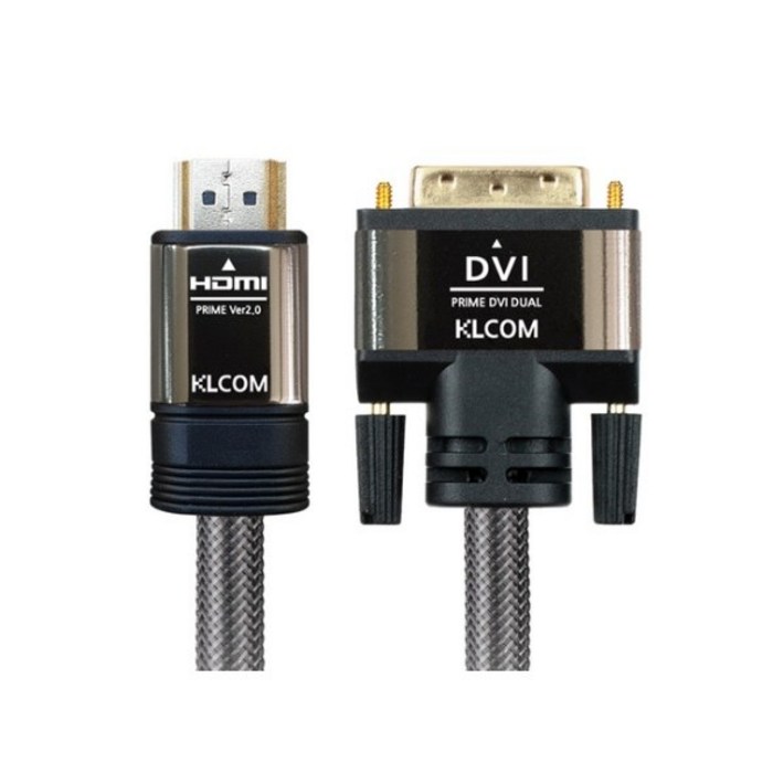 케이엘컴 4K UHD 고급 HDMI V2.0 to DVI D 케이블 5m 대표 이미지 - HDMI to DVI 케이블 추천