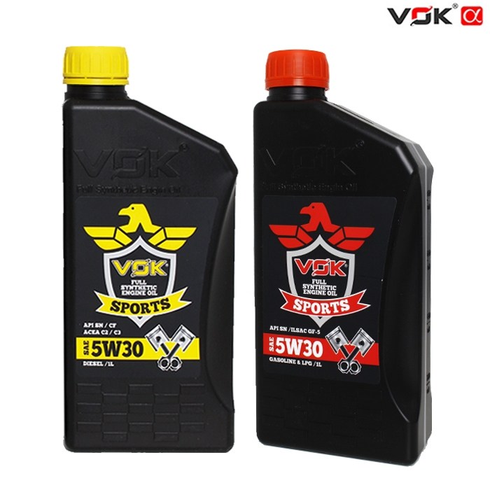 보크알파 스포츠 5W30 가솔린 LPG 하이브리드 디젤 1L 프리미엄 합성 엔진오일, 1개, 1L