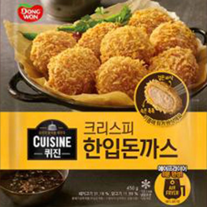 동원 퀴진 크리스피 한입돈까스 450g x3봉 대표 이미지 - 한입 돈까스 추천