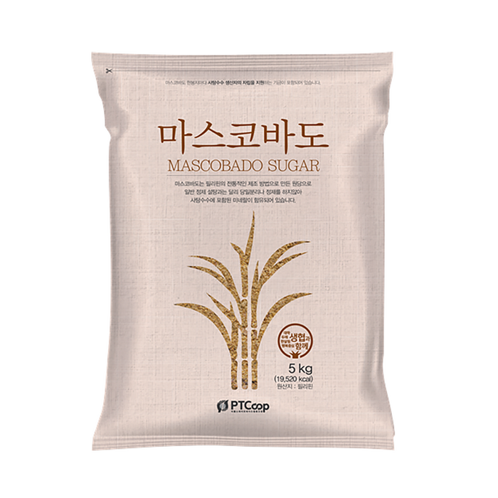 두레생협 공정무역 필리핀 마스코바도 5kg 유기농 사탕수수 비정제 원당 갈색 설탕 대신 대체, 1개 대표 이미지 - 원당 추천