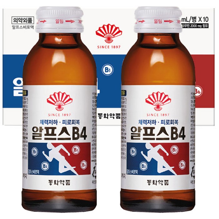 알프스B4 100ml x 40병 피로회복 건강음료 자양강장 체력저하 비타민 건강 만성피로 영양제 혼합음료, 40개 대표 이미지 - 피로회복제 추천