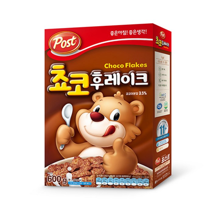 동서 포스트 쵸코후레이크 시리얼, 600g, 2개 대표 이미지 - 초코 시리얼 추천