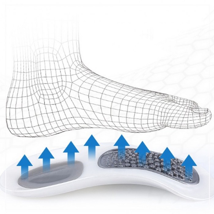 프리미엄 아치 밸런스 3단 조절형 패드 밴드 발바닥 실리콘풋 신발실리콘 쿠션 아치 발, 사이즈220~230 대표 이미지 - 발바닥 아치밴드 추천
