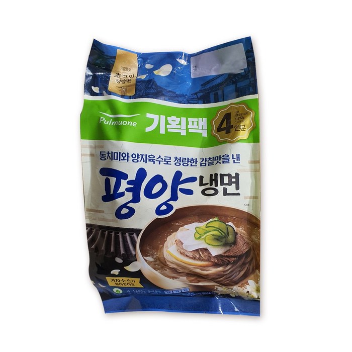 [풀무원] (기획팩)평양냉면 4인분, 1692g, 4개 대표 이미지 - 평양냉면 추천