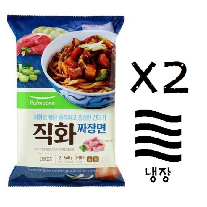 [풀무원] 직화짜장 2인(660g) X2 대표 이미지 - 간짜장 추천