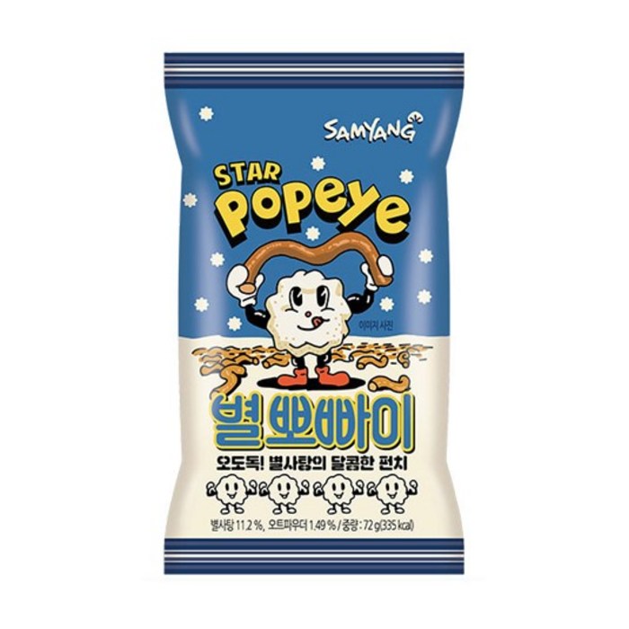 별뽀빠이 스낵, 72g, 48개 대표 이미지 - 별창 추천
