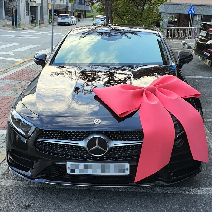 플로라디자인가격다운 품질은업 고퀄 웨딩카 출고차 이벤트장식 차량용장식리본 자동차리본 대형리본 자이언트리본, 1개