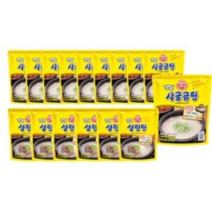 오뚜기 옛날 사골곰탕 350g 10개 + 설렁탕 300g 6개, 오뚜기 옛날 사골곰탕10개 + 설렁탕 6개, 1개 대표 이미지 - 설렁탕 추천