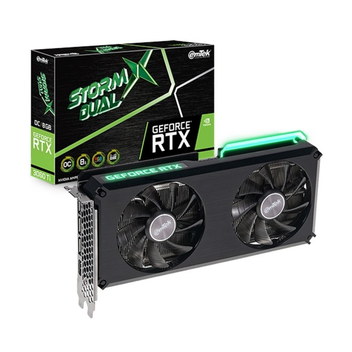 이엠텍 지포스 RTX 3060 Ti STORM X Dual OC D6 8GB 그래픽카드 대표 이미지 - RTX 30 시리즈 제품 추천