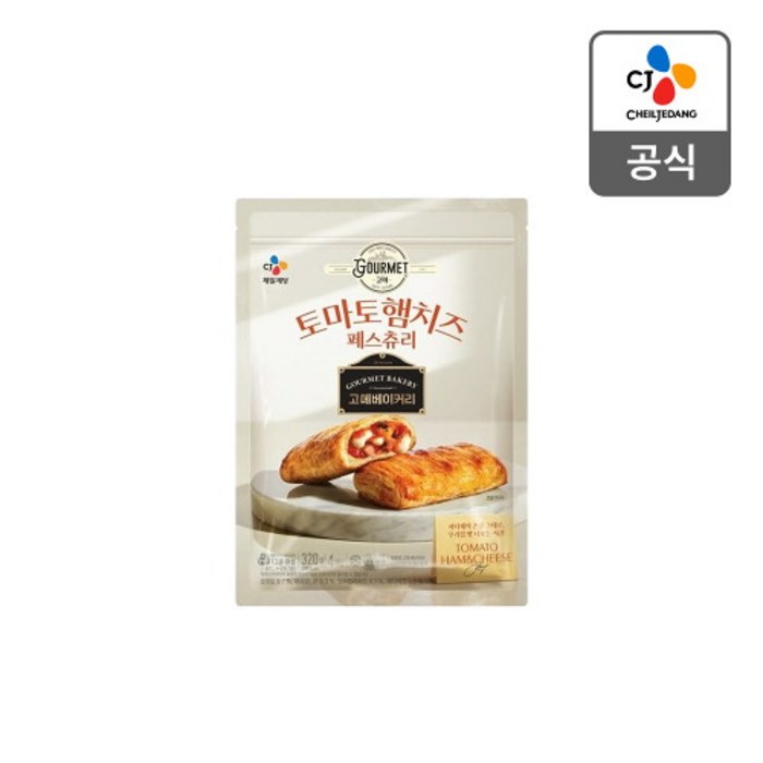 고메 베이커리 토마토햄치즈 페스츄리 320g, 1개 대표 이미지 - 고메 베이커리 추천