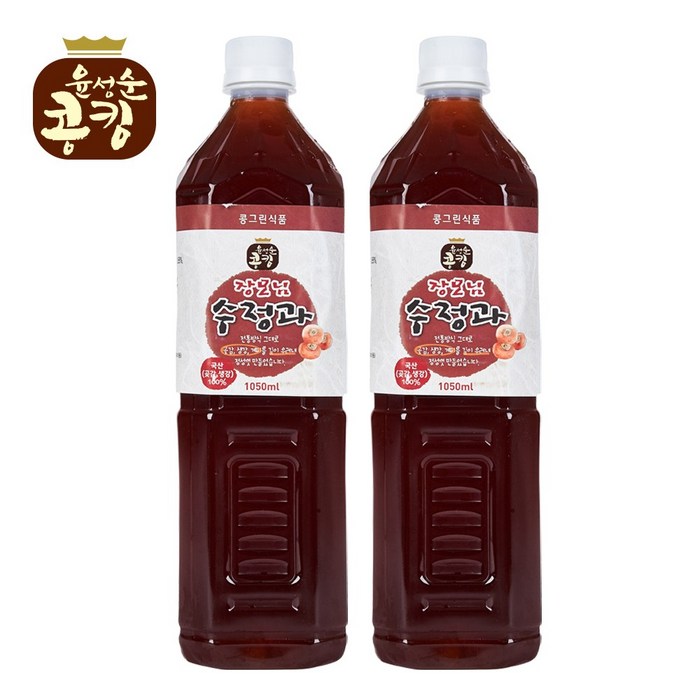 윤성순 콩킹 장모님수정과1050ml 국산생강 전통주 (2개), 2개, 1.05L 대표 이미지 - 전주 이강주 추천