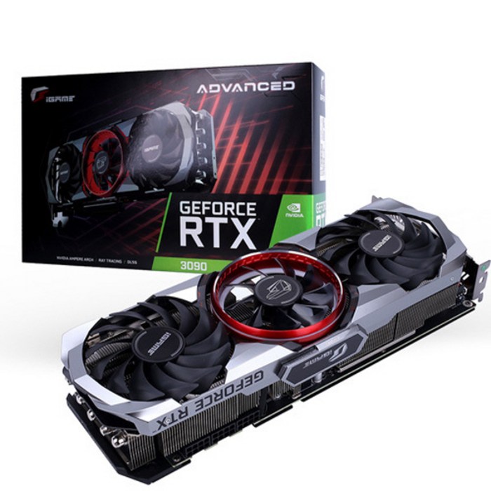 컬러풀 iGAME 지포스 RTX 3090 Advanced OC D6X 24GB 그래픽카드 (웨이코스) 대표 이미지 - RTX 3090 추천