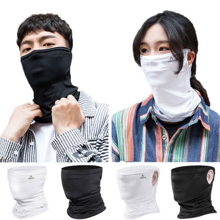 비다펀 쿨링 마스크 자외선차단 목토시 버프 자전거 등산, CM02귀오픈형-블랙 대표 이미지 - 자외선 차단 마스크 추천