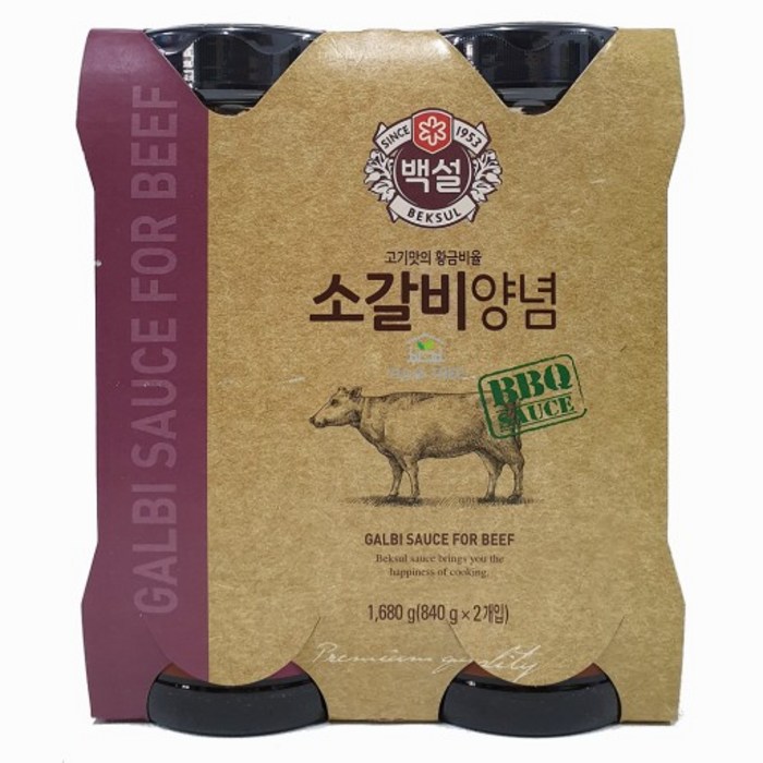 백설 소갈비 양념 840g X 2개 대표 이미지 - 소갈비양념 추천