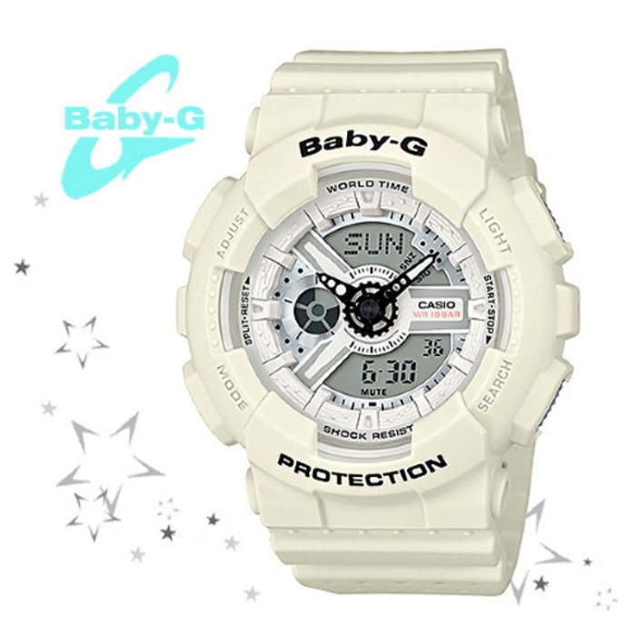 베이비지(Baby-G) 여성우레탄시계 BA-110PP-7A 대표 이미지 - 베이비지 시계 추천