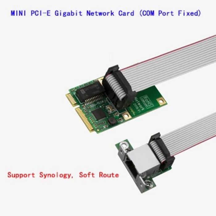 랜카드새로운 네트워크 카드 미니 PCIE/M.2/NMVE 컴퓨터 PC 용 1000Mb 기가비트 이더넷 RJ45 LAN 어댑터, 01 COM Port Fixed 대표 이미지 - PCIe 랜카드 추천