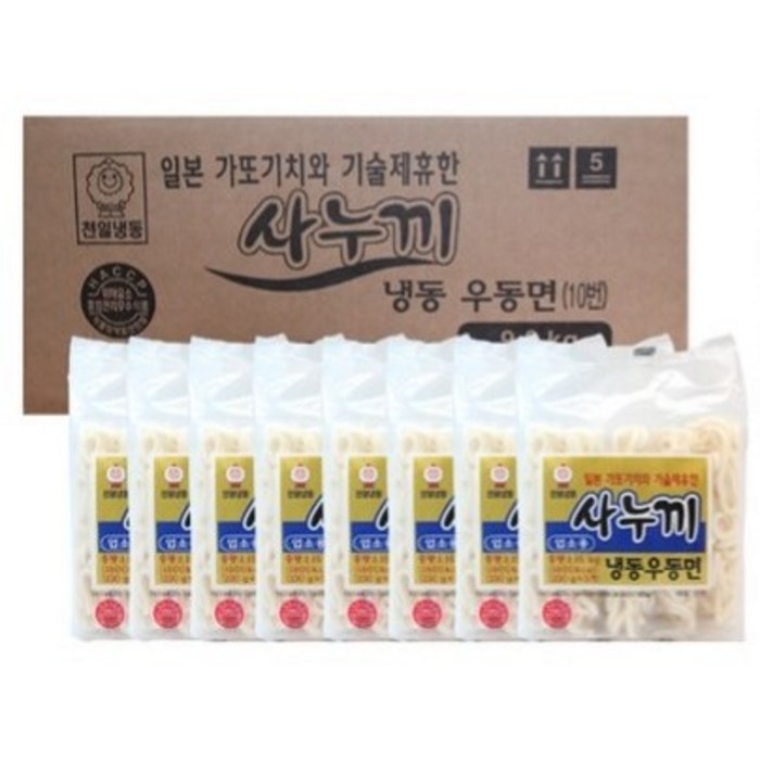 천일 사누끼 냉동우동면 1.15kg(230g X 5개) 1박스 8봉입 [천일식품] 대표 이미지 - 사누끼 우동 추천