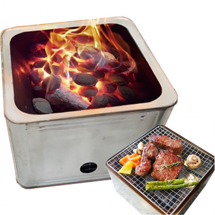 럭헤븐 미니 숯불 MINI BBQ, 1개, 사이즈(23cmx23cmx13cm) 대표 이미지 - BBQ 추천