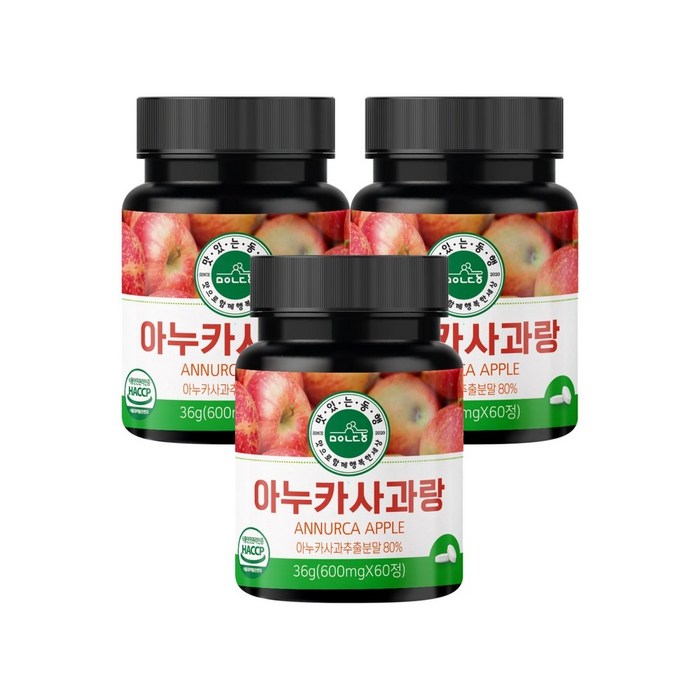 맛있는동행 아누카사과 추출 분말 비오틴 맥주효모, 36g, 3개 대표 이미지 - 아누카 사과 추천