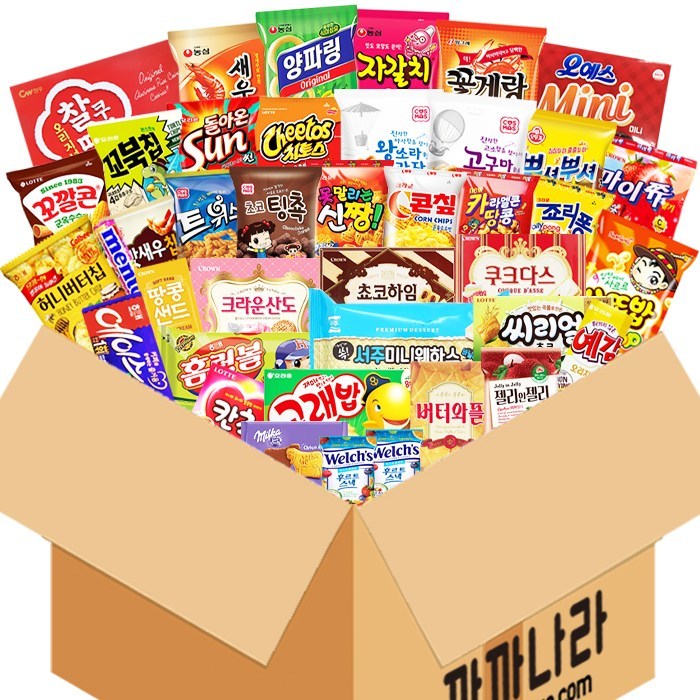 까까나라 과자 간식 랜덤 럭키박스 과자폭탄 45p 선물세트, 1box, 과자폭탄 럭키박스 대표 이미지 - 다쿠아즈 추천