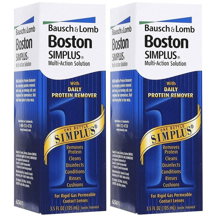 바슈롬 렌즈 단백질 제거제 Bausch Lomb Boston Simplus 105ml 2팩, 1개